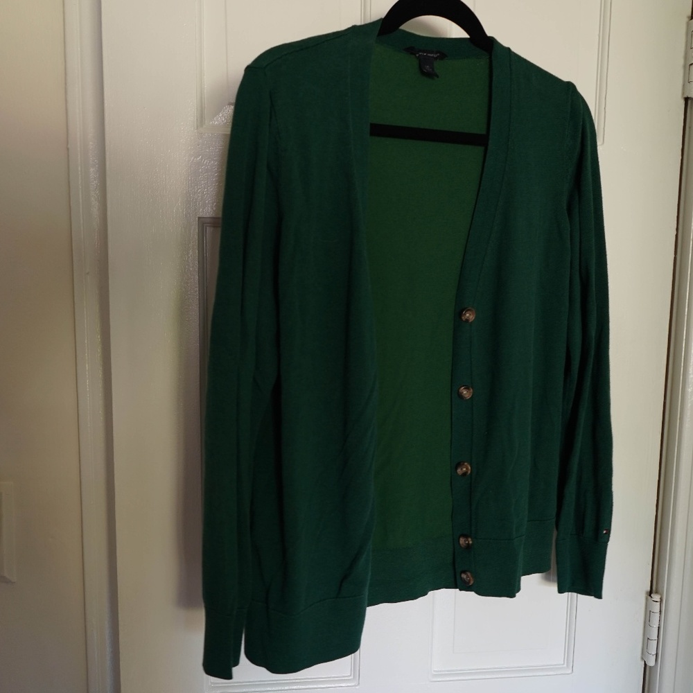Dark Green Tommy Hilfiger Cardigan